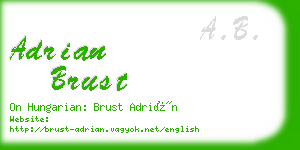 adrian brust business card